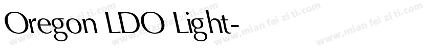 Oregon LDO Light字体转换